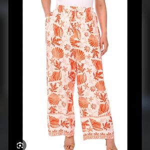 Vince Camuto Printed Wide Leg Pants